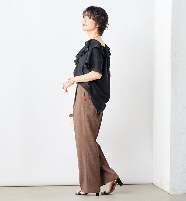 NOLLEY'S「《セットアップ対応》ウォッシャブルドライトロピカルセミワイド美脚パンツ」|その他|