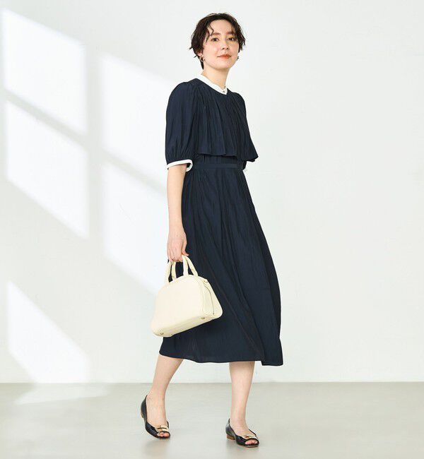 NOLLEY'S「ウォッシャブル割繊ケープ風ワンピース」|ワンピース|ブルー系その他7