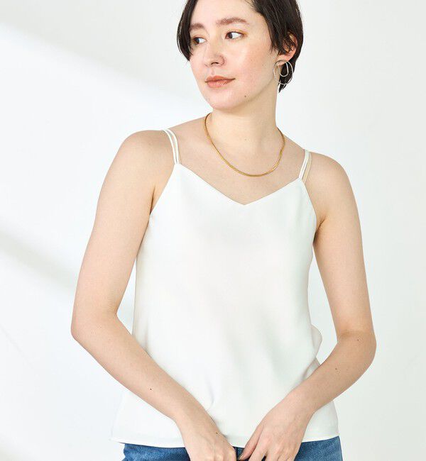 NOLLEY'S「オトナサテン2WAYキャミソール」|キャミソール|ホワイト