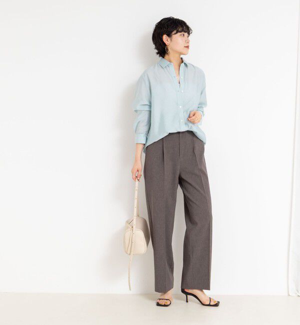 NOLLEY'S sophi「《セットアップ対応》シアーローン２WAYシャツ」|シャツ・ブラウス|