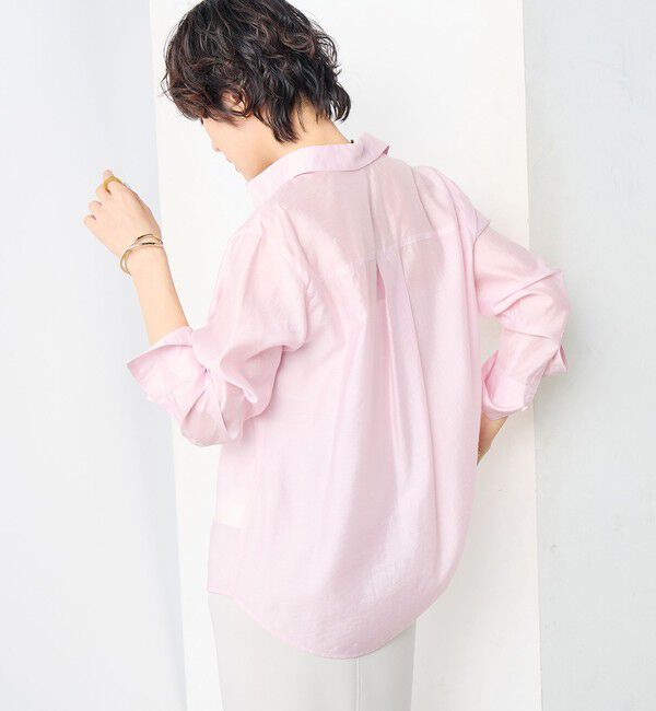 NOLLEY'S sophi「《セットアップ対応》シアーローン２WAYシャツ」|シャツ・ブラウス|