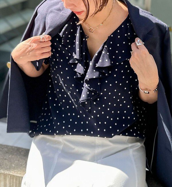 NOLLEY'S「2wayラッフル衿ブラウス」|シャツ・ブラウス|ブルー系その他6