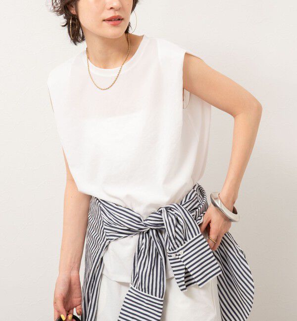 NOLLEY'S「【松葉☆別注アイテム】《セットアップ対応》エアリージョーゼットノースリーブブラウス」|シャツ・ブラウス|