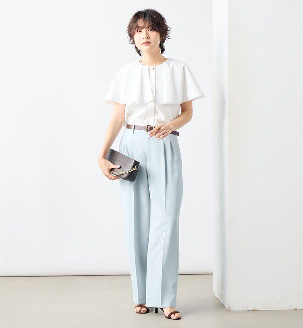 NOLLEY'S sophi「高機能 タフタケープブラウス」|シャツ・ブラウス|