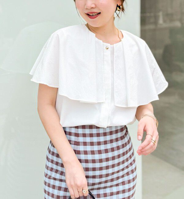 NOLLEY'S sophi「高機能 タフタケープブラウス」|シャツ・ブラウス|