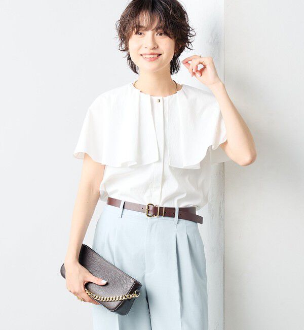 NOLLEY'S sophi「高機能 タフタケープブラウス」|シャツ・ブラウス|