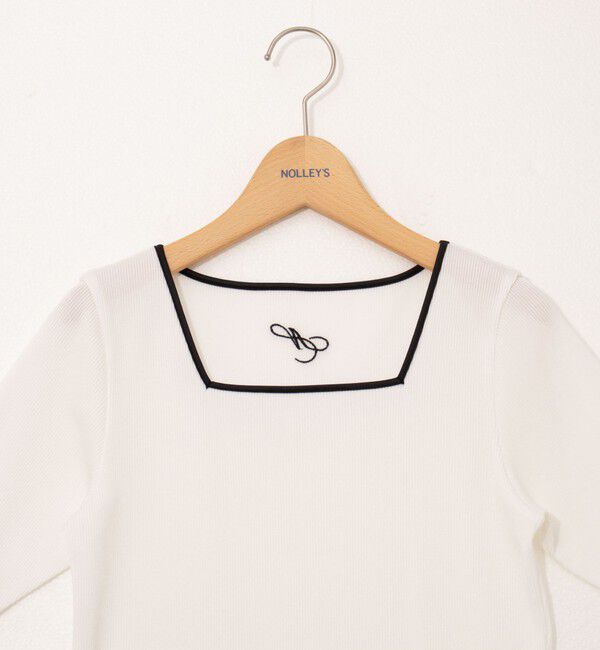 NOLLEY'S「《手洗い可能》五分袖スクエアテレコプルオーバーカットソー」|Tシャツ・カットソー|