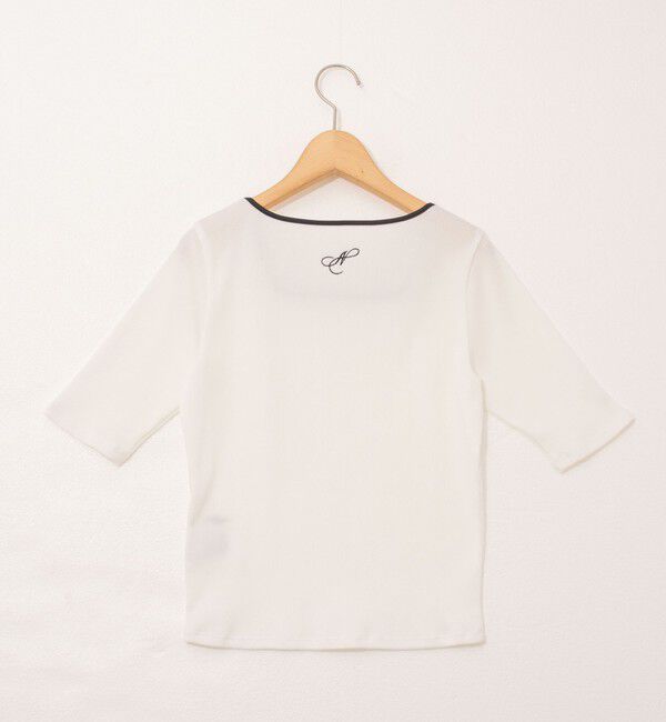 NOLLEY'S「《手洗い可能》五分袖スクエアテレコプルオーバーカットソー」|Tシャツ・カットソー|