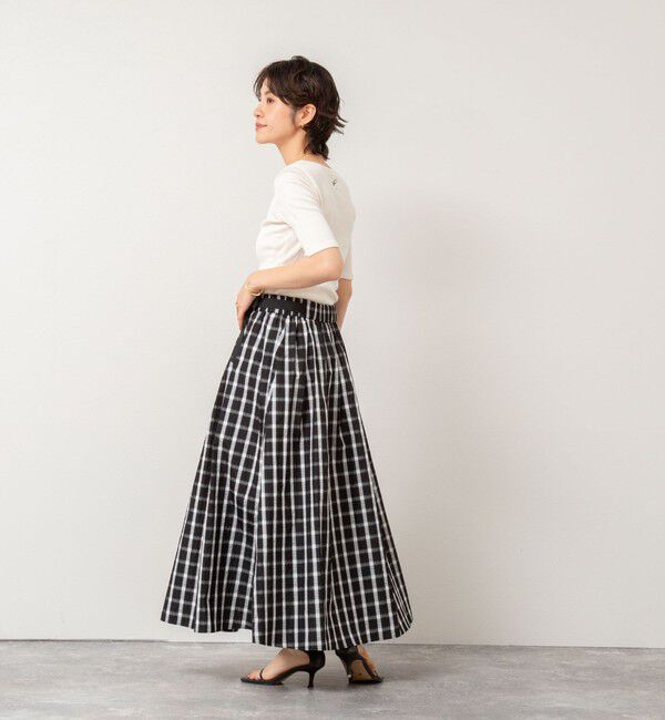 NOLLEY'S「《手洗い可能》五分袖スクエアテレコプルオーバーカットソー」|Tシャツ・カットソー|