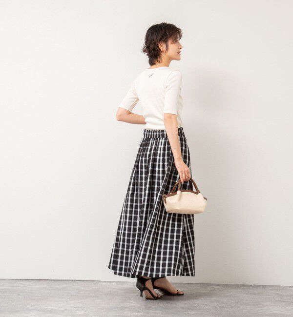 NOLLEY'S「《手洗い可能》五分袖スクエアテレコプルオーバーカットソー」|Tシャツ・カットソー|