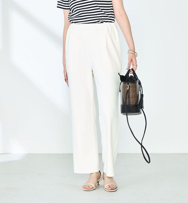 NOLLEY'S sophi「《セットアップ対応》ウォッシャブルマルチファンクションイージーセミフレアパンツ」|その他|