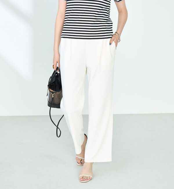 NOLLEY'S sophi「《セットアップ対応》ウォッシャブルマルチファンクションイージーセミフレアパンツ」|その他|