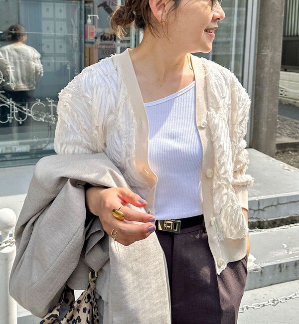 Rie Miller「ランダムテレコ2WAYプルオーバー」|Tシャツ・カットソー|