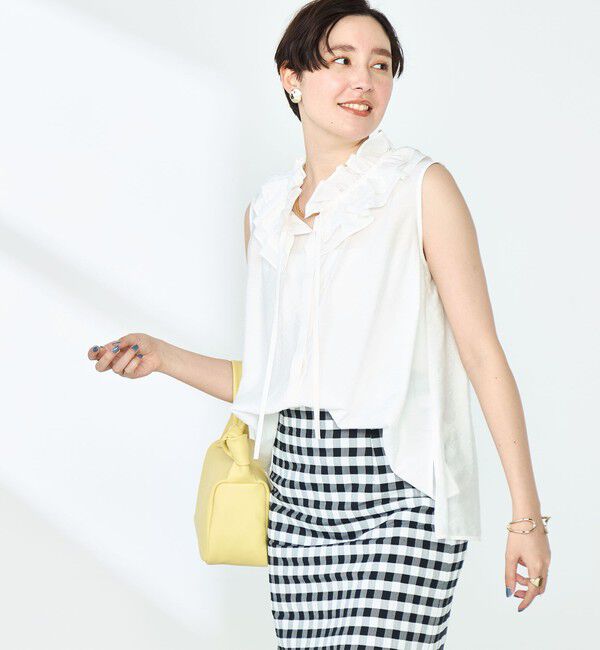 NOLLEY'S sophi「フリルネックノースリーブブラウス」|シャツ・ブラウス|