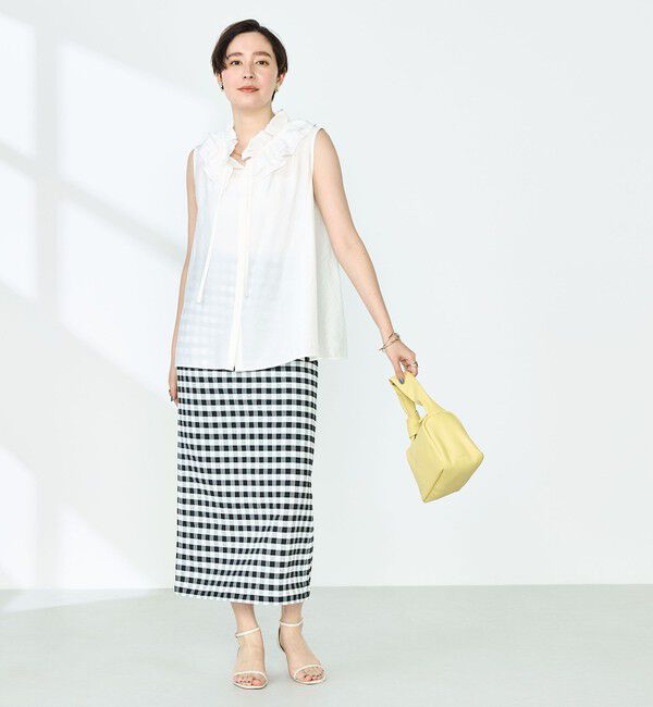 NOLLEY'S sophi「フリルネックノースリーブブラウス」|シャツ・ブラウス|