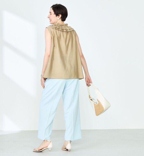 NOLLEY'S sophi「フリルネックノースリーブブラウス」|シャツ・ブラウス|