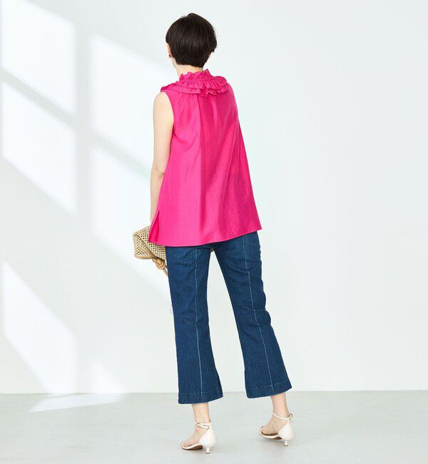 NOLLEY'S sophi「フリルネックノースリーブブラウス」|シャツ・ブラウス|