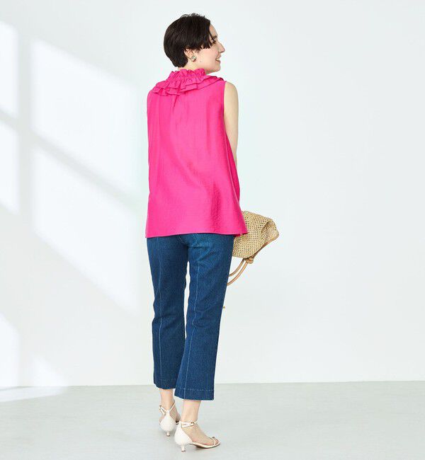 NOLLEY'S sophi「フリルネックノースリーブブラウス」|シャツ・ブラウス|