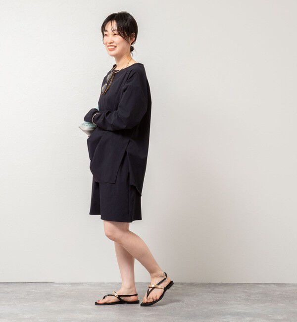 NOLLEY'S「《高機能/セットアップ対応》ウォッシャブルラッシュガードボートネックシャツ」|シャツ・ブラウス|