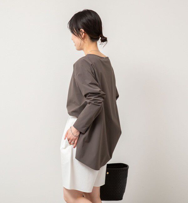 NOLLEY'S「《高機能/セットアップ対応》ウォッシャブルラッシュガードボートネックシャツ」|シャツ・ブラウス|