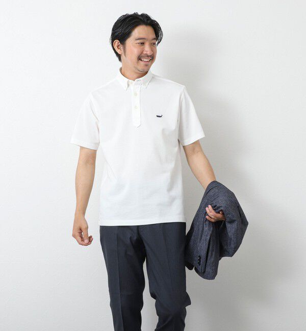 NOLLEY'S goodman「《ビジカジ対応》【ALBINI】吸水速乾クジラBD Polo ビズポロ 25SS」|ポロシャツ|