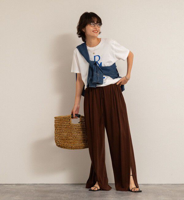 NOLLEY'S「【MAQWEL/マクウェル】ソフトタッチスラブスリットパンツ」|その他|