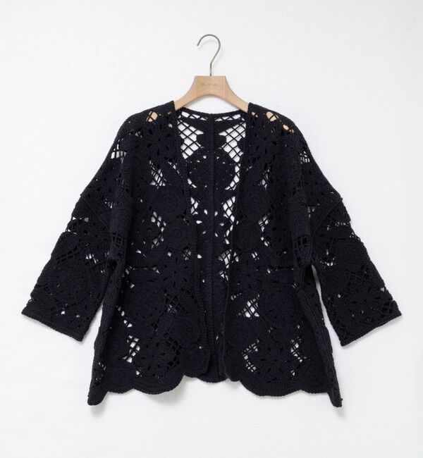 Rie Miller「《手洗い可能》レース刺繍7分袖ボレロ」|カーディガン|