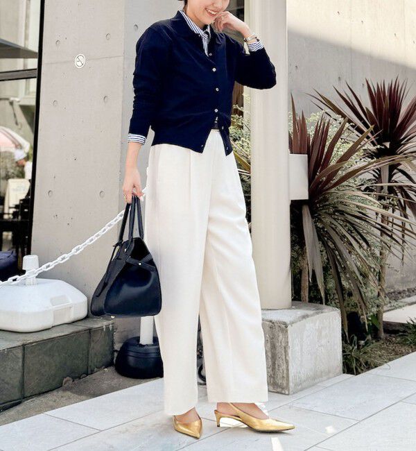 NOLLEY'S「《手洗い可能》16Gマレー襟付きカーディガン」|カーディガン|