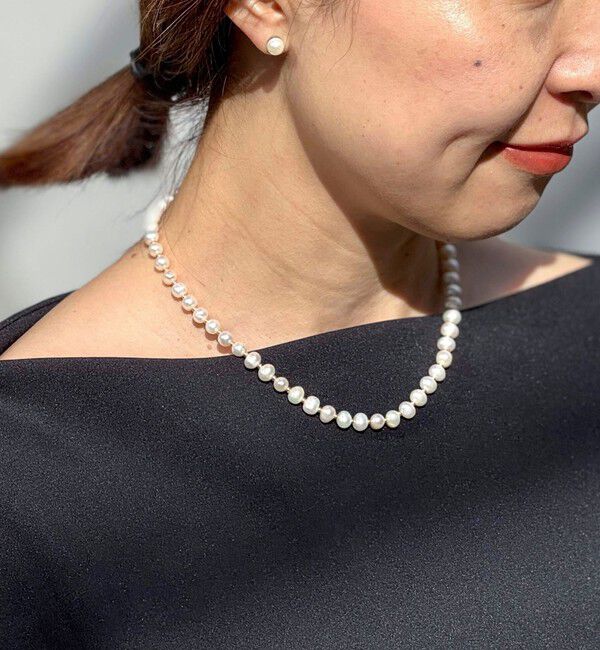 grace grace「【grace grace/グラスグラス】淡水スキップパールショートネックレス-Alice」|ネックレス|