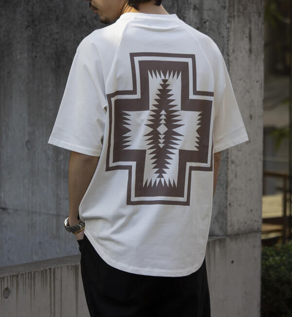 GLOSTER「【PENDLETON/ペンドルトン】バックプリント ラグランTシャツ ラウンドテール」|Tシャツ・カットソー|