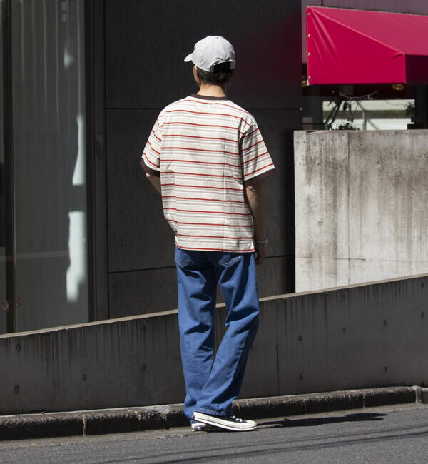 GLOSTER「【GLOSTER/グロスター】マルチボーダー リンガーTシャツ」|Tシャツ・カットソー|