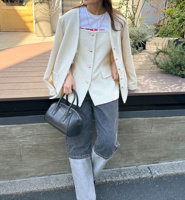 fredy emue「【入卒/セレモニー】ファンシーツィードビスチェ」|シャツ・ブラウス|