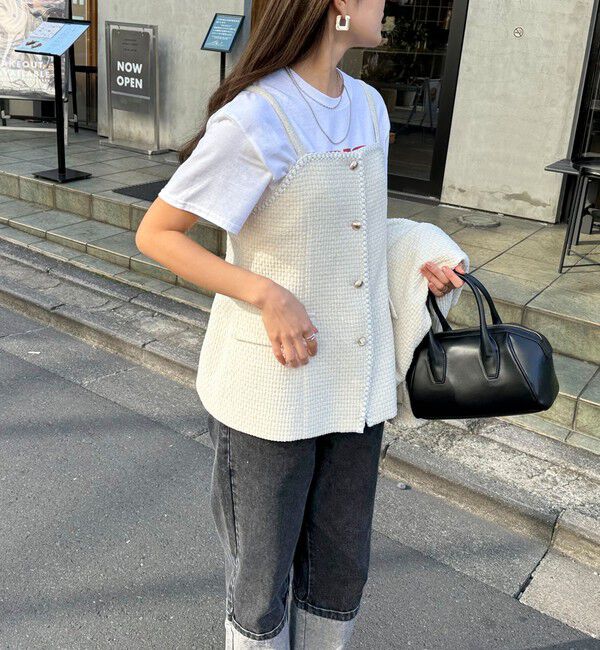 fredy emue「【入卒/セレモニー】ファンシーツィードビスチェ」|シャツ・ブラウス|