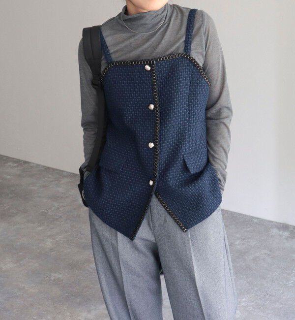 fredy emue「【入卒/セレモニー】ファンシーツィードビスチェ」|シャツ・ブラウス|