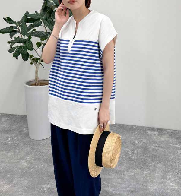 fredy emue「スキッパーフレンチボーダープルオーバーカットソー」|Tシャツ・カットソー|