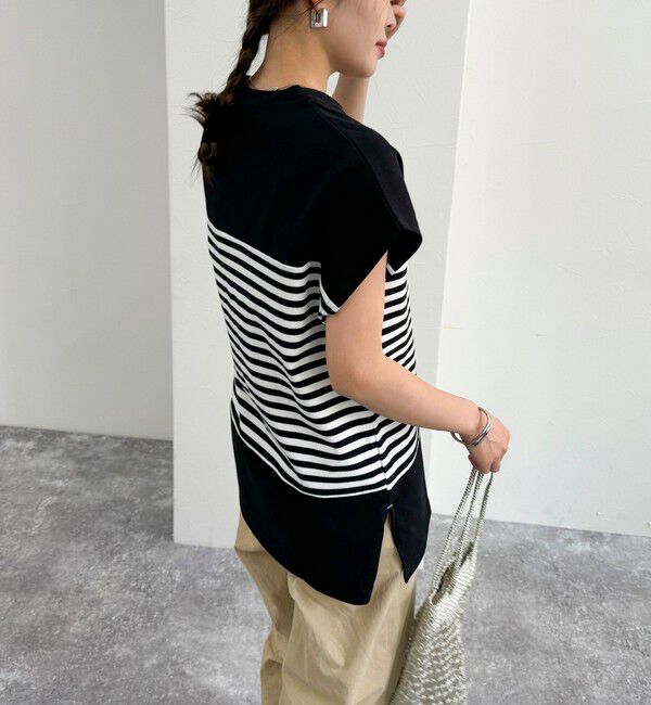 fredy emue「スキッパーフレンチボーダープルオーバーカットソー」|Tシャツ・カットソー|