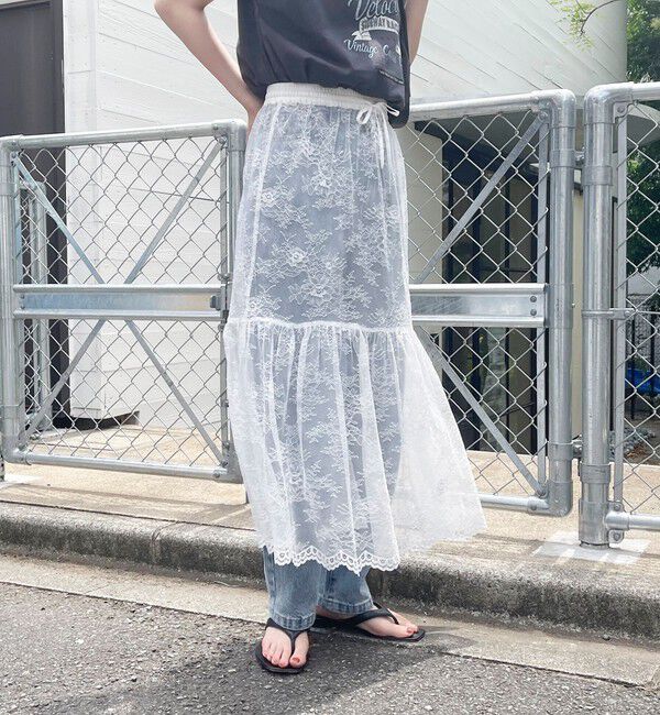 fredy emue「2WAYスカラレースギャザースカート」|スカート|