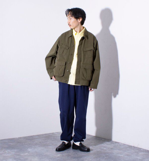 GLOSTER「【GLOSTER/グロスター】バイオウォッシュ ファティーグジャケット ミリタリーブルゾン」|ブルゾン・スタジャン|