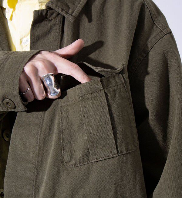 GLOSTER「【GLOSTER/グロスター】バイオウォッシュ ファティーグジャケット ミリタリーブルゾン」|ブルゾン・スタジャン|