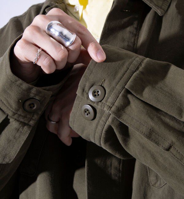 GLOSTER「【GLOSTER/グロスター】バイオウォッシュ ファティーグジャケット ミリタリーブルゾン」|ブルゾン・スタジャン|