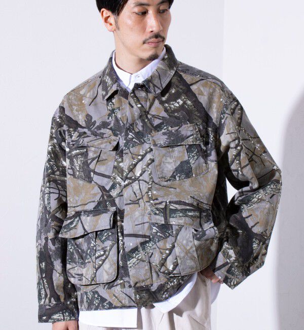 GLOSTER「【GLOSTER/グロスター】バイオウォッシュ ファティーグジャケット ミリタリーブルゾン」|ブルゾン・スタジャン|