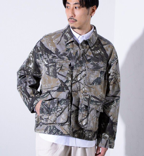 GLOSTER「【GLOSTER/グロスター】バイオウォッシュ ファティーグジャケット ミリタリーブルゾン」|ブルゾン・スタジャン|