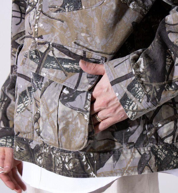 GLOSTER「【GLOSTER/グロスター】バイオウォッシュ ファティーグジャケット ミリタリーブルゾン」|ブルゾン・スタジャン|