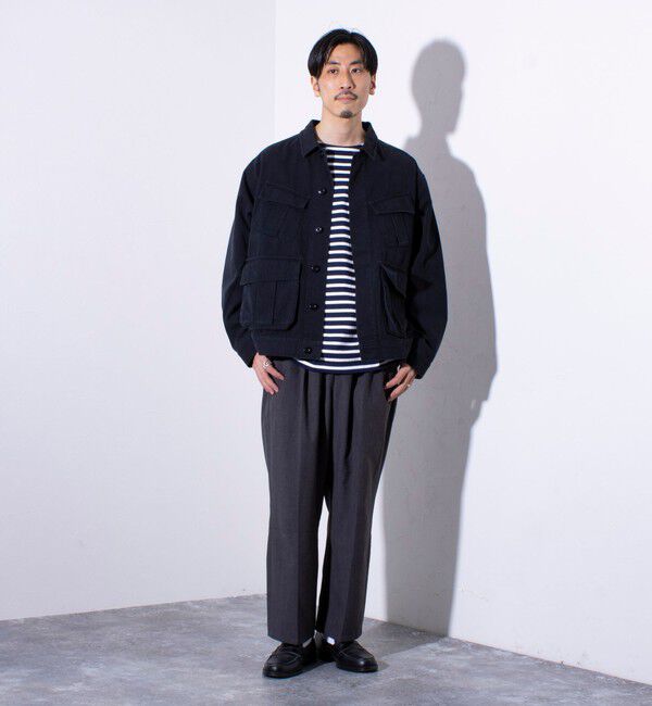 GLOSTER「【GLOSTER/グロスター】バイオウォッシュ ファティーグジャケット ミリタリーブルゾン」|ブルゾン・スタジャン|