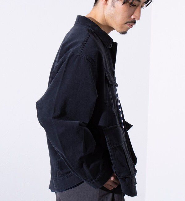 GLOSTER「【GLOSTER/グロスター】バイオウォッシュ ファティーグジャケット ミリタリーブルゾン」|ブルゾン・スタジャン|