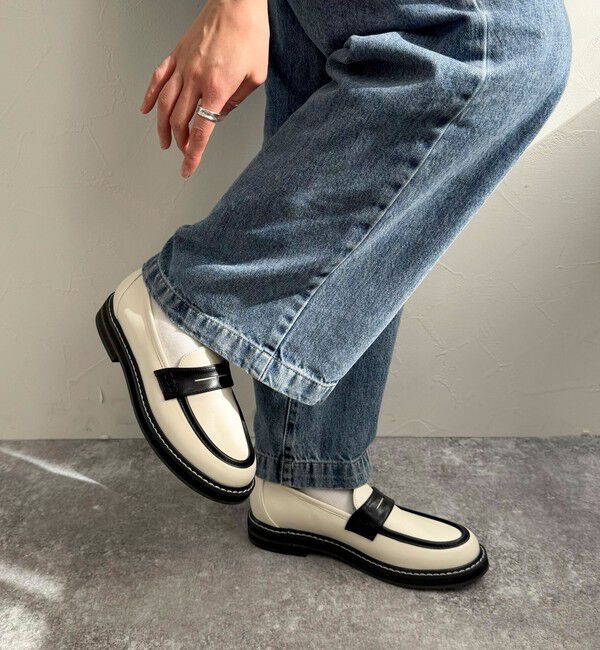 fredy emue「配色ステッチコインローファー」|その他|