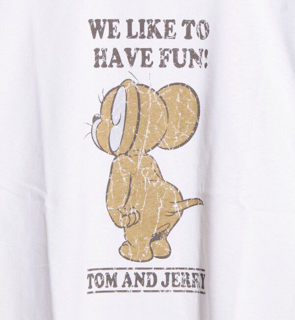 GLOSTER「【Disney】【TOM&JERRY】ピグメント/ラグランスリーブ プリントTシャツ 」|Tシャツ・カットソー|