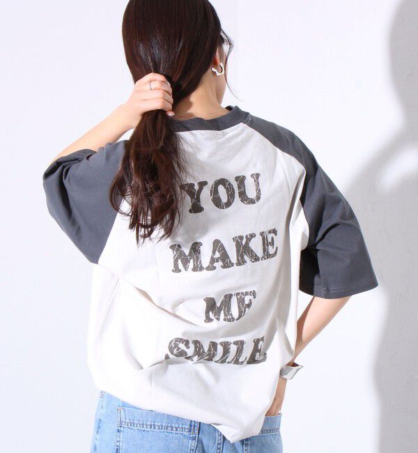 GLOSTER「【Disney】【TOM&JERRY】ピグメント/ラグランスリーブ プリントTシャツ 」|Tシャツ・カットソー|