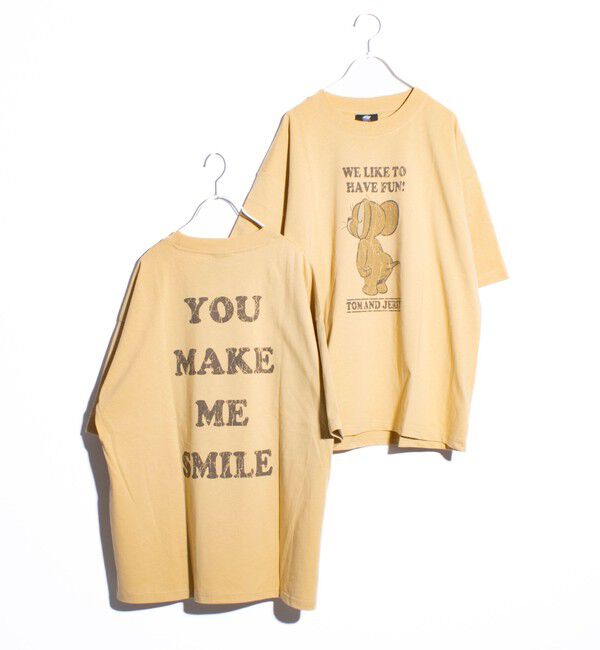 GLOSTER「【Disney】【TOM&JERRY】ピグメント/ラグランスリーブ プリントTシャツ 」|Tシャツ・カットソー|マスタード