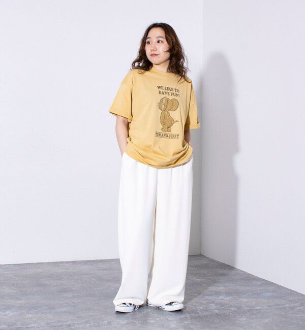 GLOSTER「【Disney】【TOM&JERRY】ピグメント/ラグランスリーブ プリントTシャツ 」|Tシャツ・カットソー|